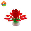 Amazing Flower Lotus Lights Musical Birthday Candle Cake Topper Gift Decor